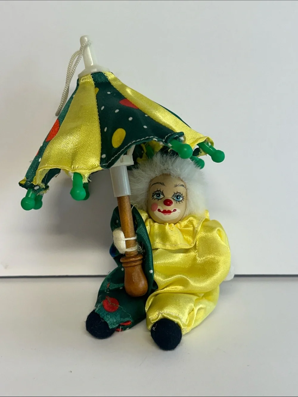 Yellow Clown Doll with Umbrella - Kids Toy
